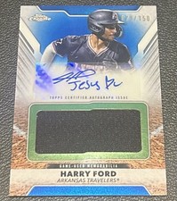 2025 Topps Pro Debut Harry Ford #PDJAR-HF Blue Patch Auto /150 Mariners Prospect