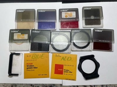 Vintage Cokin Creative Filter System 9 Piece Filter Set, 2 Kodak Written Gels