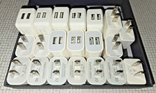 Lot of 17 Wall Charger Power Adapter USB 2A Dual Port Cube White for cell phones