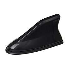 Car Shark Fin Antenna Cover, Roof Aerial Base AM/FM Radio Signal for Car Black