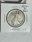 1917-D Reverse Walking Liberty Half Dollar 50C in Very Good Condition