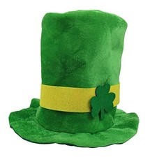 Top Hat, Shamrock Green Velvet, St. Patrick's Day Costume Hat for Men and
