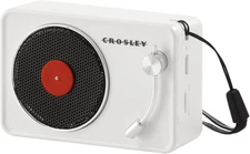 CR3029A-WH Portable Mini Turntable Bluetooth Speaker, White