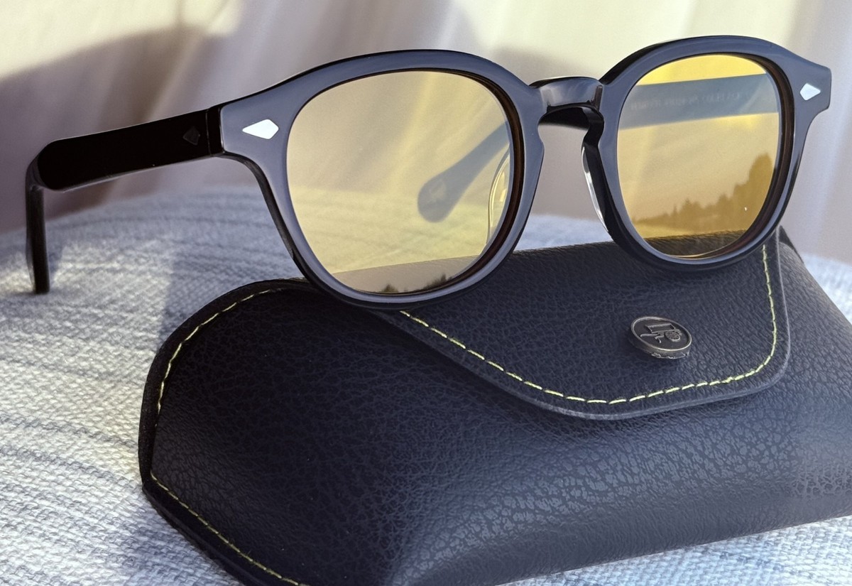 New Gift Set Moscot Lemtosh Black Frame + Yellow Polarized Lens