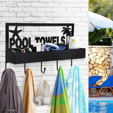 Pool Towel Rack - 2-In-1 Outdoor Poolside Beach Washcloth Drying Rack Holder, Wa