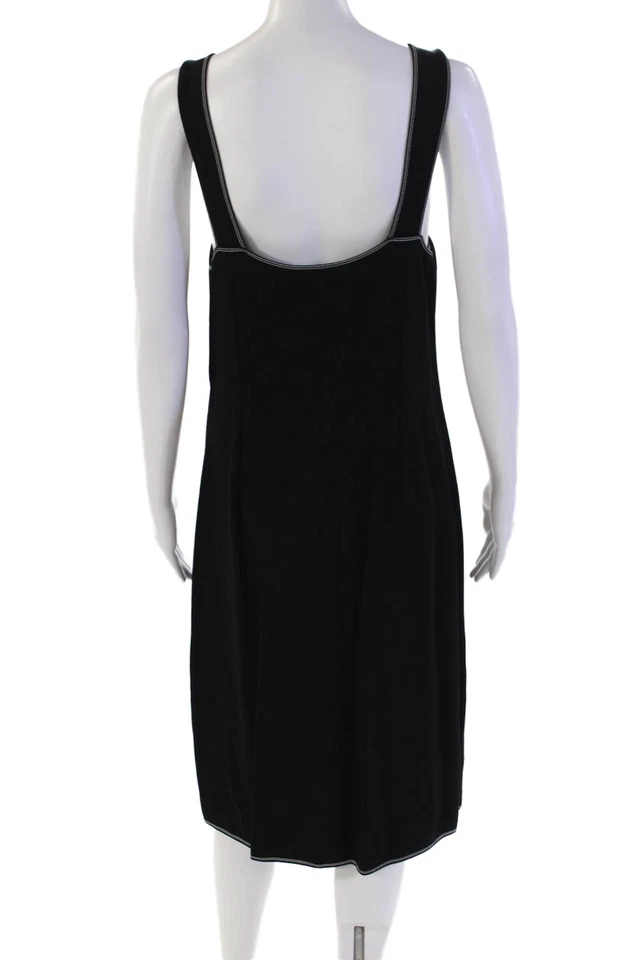 Vestido midi lápiz recto cuello redondo sin mangas negro talla 42 Escada para mujer Foto 3 de 4