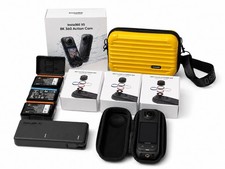    Insta360 X5 8K 360 Action Camera Bundle 3 Batteries Fast Charge Case Extras