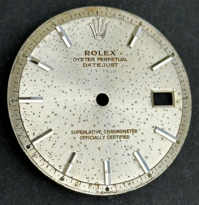 Vintage Rolex Oyster Perpertual Datejust Watch Dial For 36mm Case 1601 1603 1600