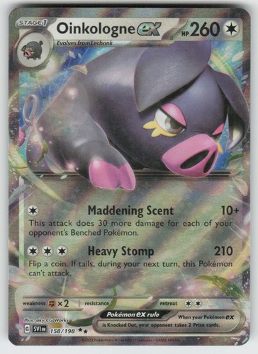 Oinkologne ex 158/198 Double Rare Scarlet & Violet Pokemon Holo Near Mint