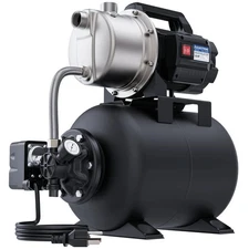 AQUASTRONG PGA150SA 1.6 HP 115V Shallow Well Pump with Pressure Tank, 1320 GPH