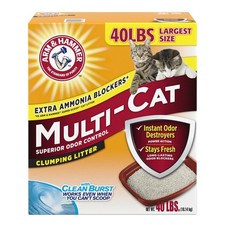 Multi-Cat Superior Odor Control with Clean Burst Clumping Cat Litter 40 Lb Home 0.80 per pound
