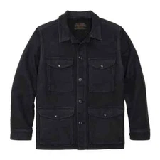 Filson Vintage Wash Moleskin Work Coat Heavy 13oz Navy Jacket Soft Durable