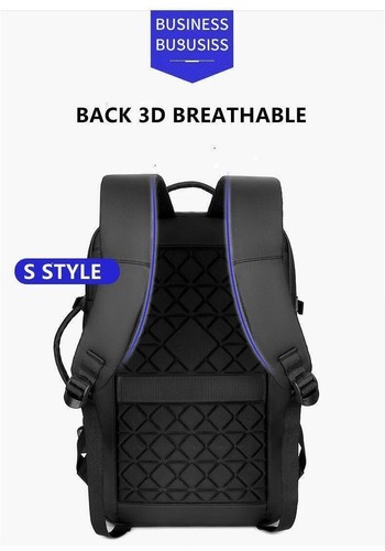 Men Women Laptop Backpack Waterproof Large Rucksack Travel School Bag with USB - Picture 10 of 16