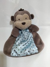 Just One You by Carter's Lovey Baby Security Blanket Plush Brown Monkey Satin