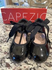 New CAPEZIO N625C Jr Tyette Black Patten Mary Jane Tap Dance Toddler size 1.5 M
