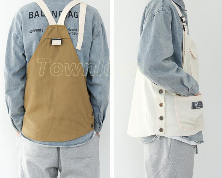 Japanese Retro Worker Multi-pockets Vest Outwear Waistcoat