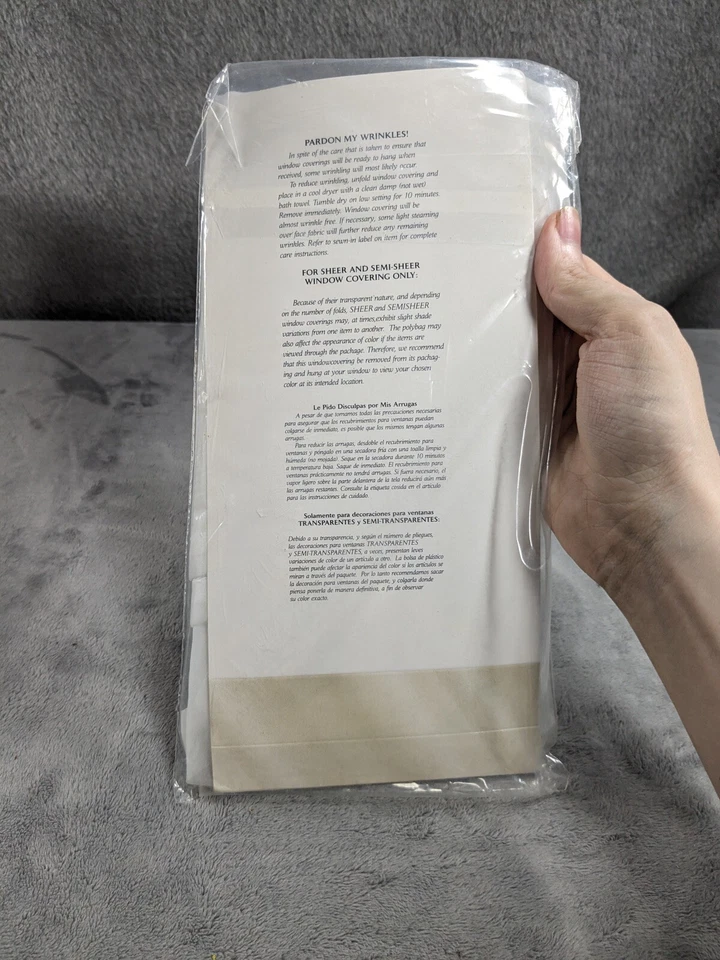 Painel cortina cortina cortina branca vintage JC Penney Lissette 27 x 45 - Imagem 2 de 2