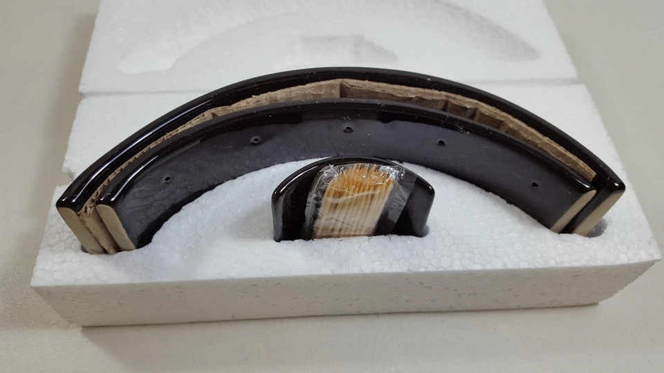 Cypress Home Ceramic Hors D'oeuvres Set of 2 Black Arches & 1 Toothpick Holder - Image 4 of 4