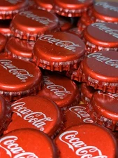 Lot of 25 Coca-Cola Coke Bottle Caps for Crafting Art Projects Clean Collectable
