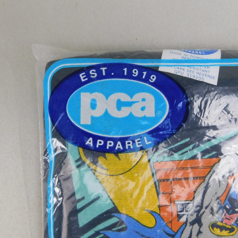 ВИНТАЖНЫЙ новый с Ярлыками 90-х PCA одежда мальчика 2 изделия Batman пижамы комплект размер 6 #8042 - Изображение 4 из 4