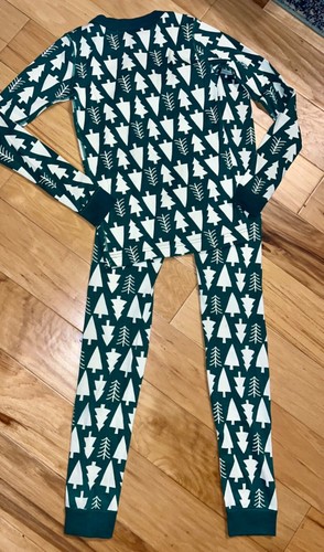 NWOT HANNA ANDERSSON BOYS GREEN TREE PAJAMAS SIZE 12 LD3 - Picture 6 of 7