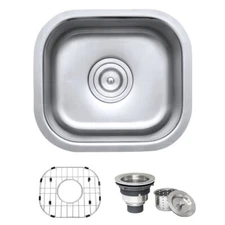 Ruvati 13 x 15 inch Bar Prep Undermount Single Bowl Kitchen Sink- RVM4136 (3360)