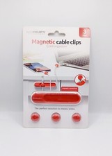 Merkury Innovations - Magnetic Cable Clips - Cord Organizer - Red