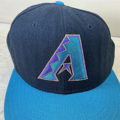 Vintage 90's New Era 5950 Arizona Diamondbacks Fitted 7 1/8 Hat 59Fifty Wool Cap - Picture 3 of 10