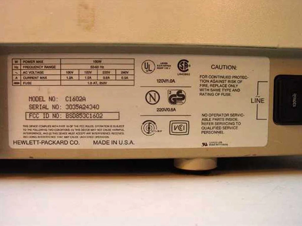 HP PaintJet XL Vintage Large Format 4 Color Thermal Inkjet Printer C1602A - Image 3 of 4