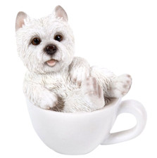 New PACIFIC GIFTWARE Dog Figurine WESTIE Cup Mug West Highland Terrier Teacup