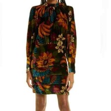 FARM Rio Macaw Ballet Velvet Mini Dress, Size S