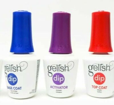 Gelish Dip Essential Liquid 3pcs (Top,Base,Activator) - 0.5 oz bottle