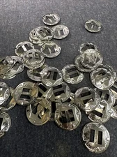 10 -  1” Vintage Western Saddle Silver Colored Star Round Slotted Concho