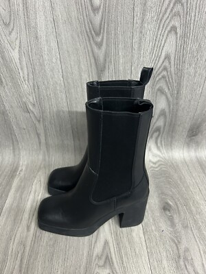 Women's Jack Wills Black Leather Ankle Boots UK Size Brand New