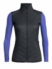 Icebreaker Women Descender Hybrid Jacket (s) Midnight Navy / Mystic 104282b03