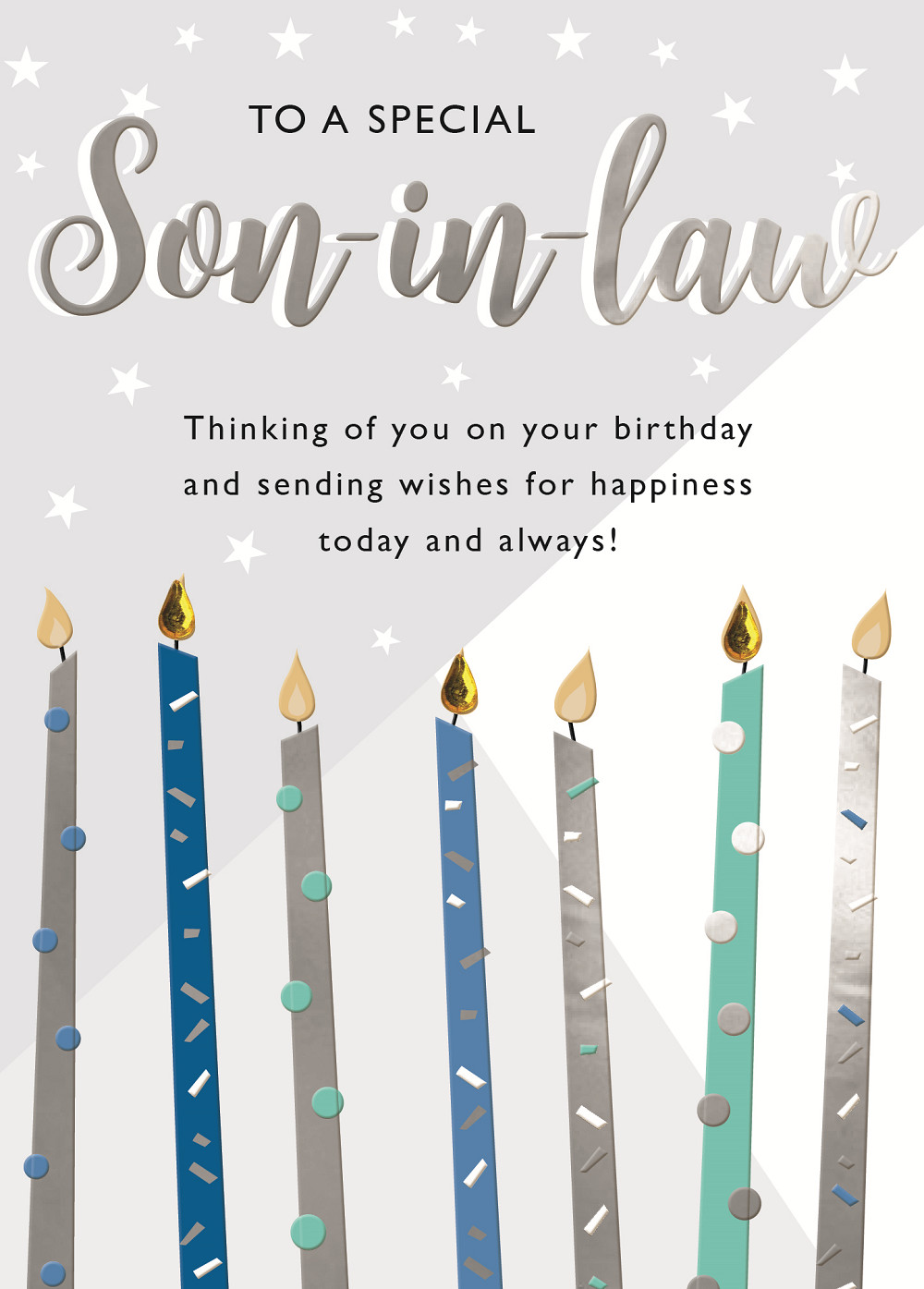 To A Special Son-In-Law Embellished Birthday Greeting Card Just To Say Cards