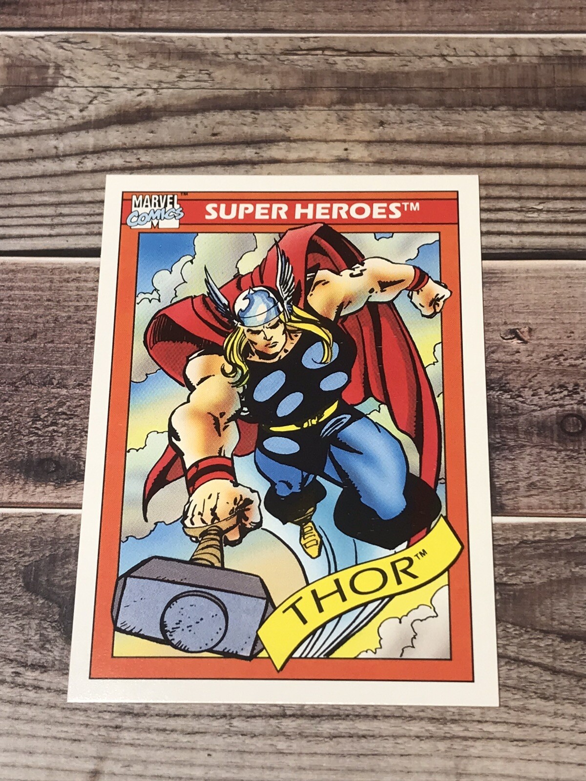 Marvel Universe 1990 Impel Super Heroes Thor #18 Trading Card