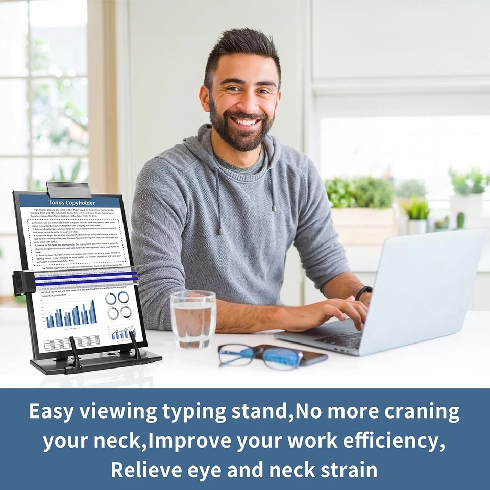 Adjustable Book Holder High Quality Metal Desktop Document Holder, Paper Stand - Image 2 of 4