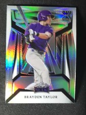 2023 Leaf Metal Baseball Base Silver Prism #48 Brayden Taylor XRC 17/189