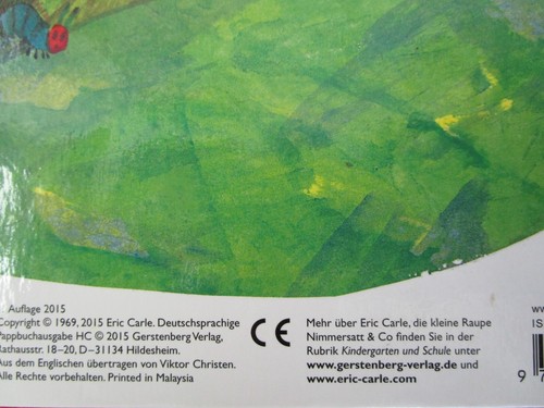 Eric Carle: Die kleine Raupe Nimmersatt/The Very Hungry Caterpillar Boardbook - Picture 3 of 4