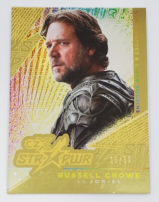 2019 CZX Super Heroes & Villains STR PWR Gold S16 Russell Crowe as Jor-El #15/30