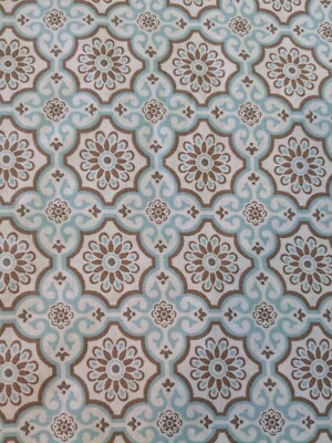 Waverly Inspirations Cotton Fabric Blossom Lattice Flint 2 yard x 44''