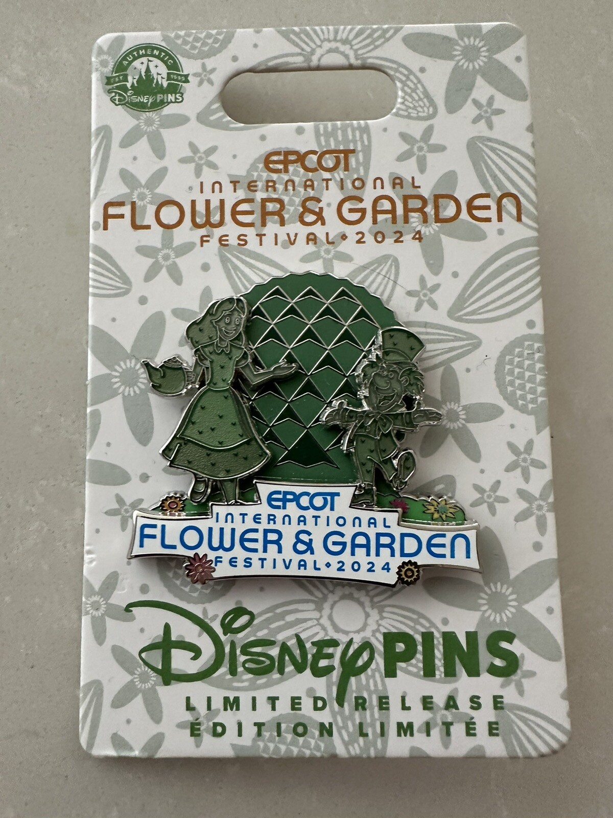 Alice in Wonderland 2024 Epcot International Flower and Garden Festival Pin