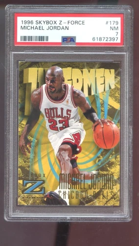 1996-97 Skybox Z-Force #179 Michael Jordan PSA 7 Graded Card NBA ZForce Zupermen