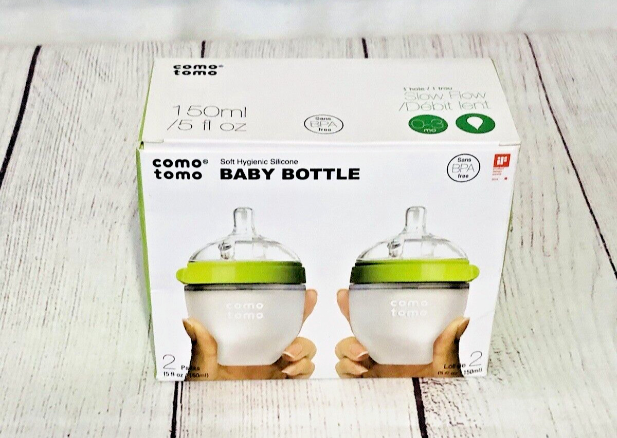 Comotomo Baby Bottle 5oz Green pk Soft Silicone New Niagamas