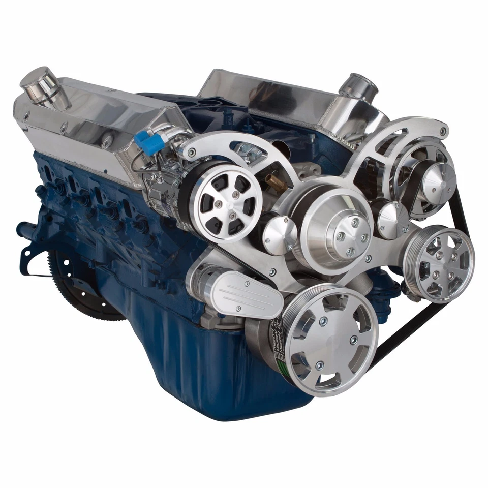 Bloque pequeño Ford 289 302 351W polea serpentina sistema de aire acondicionado PS SBF todo incluido! Foto 4 de 4