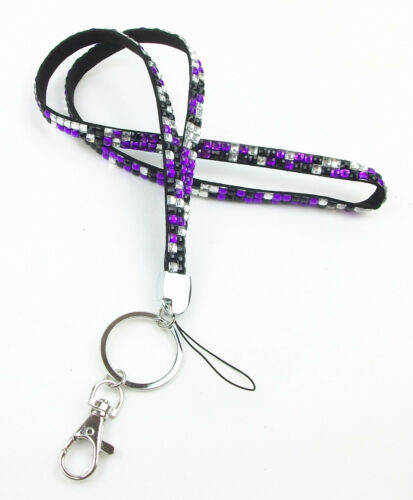 CORDÓN Collar Multicolor Estrás con Llavero para Llave Identificación Porta Insignia - Imagen 31 de 34
