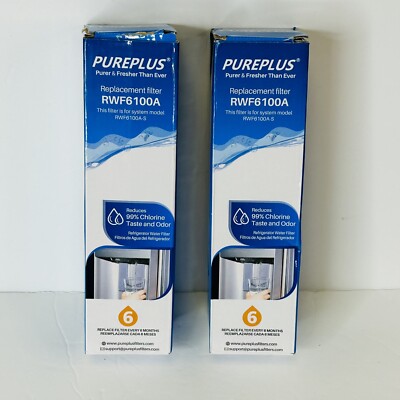 Pure Plus Water Filter RWF6100A New Sealed 2 Pack