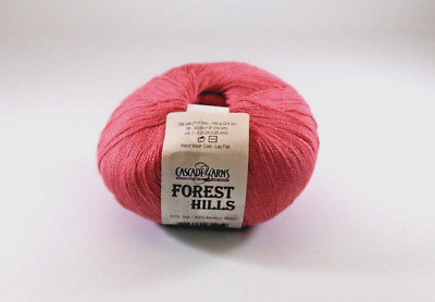 Cascade Yarns Forest Hills 51% Silk 49% Merino Wool Color #5 Coral 100g Pink