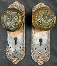 Penn Hardware Ornamental Door Knobs, Plates , Mortise Passage Set I-11400